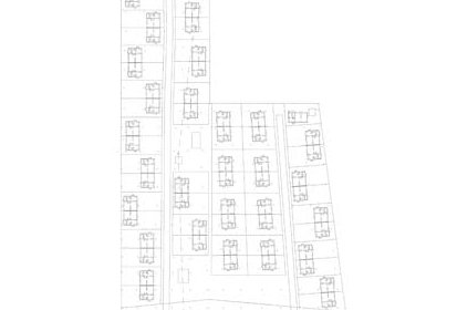 Plan d'occupation du terrain avec des maisons jumelles