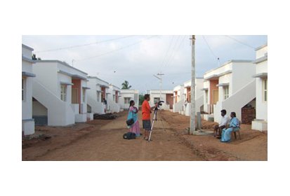 Entretien avec les habitants des nouvelles maisons construite à Kovalam