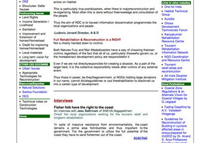 La page d'accueil du site RDC
